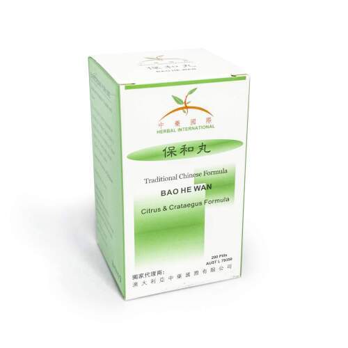 Herbal International - Traditional Chinese Formula pills: Bao He Wan (保和丸) Citrus & Crataegus Formula