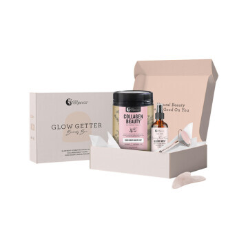 Nutra Organics Glow Getter Beauty Box with Gua Sha (Collagen Glow Mist,Collagen Beauty 225g,Gua Sha)