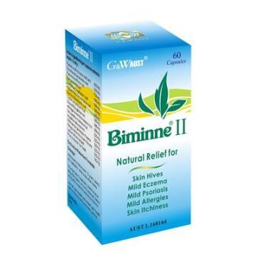 G&W AUST - Biminne II Capsules : for skin allergies, eczema, uticaria (hives), psoriasis & skin itchiness