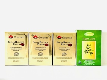 Concord Sugar Balance Power - 3 pack with bonus Concord Sugar Care Herbal Tea (18 tea bags)
