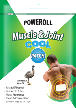 POWEROLL Muscle & Joint Cool Patch 澳力寳鸸鹋跌打膏贴 - 清凉装 