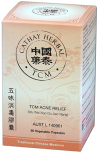 Cathay Herbal - Acne Relief (Lonicera & Dandelion Combination) (Wu Wei Xiao Du Jiao Nang五味消毒膠囊) HC005 